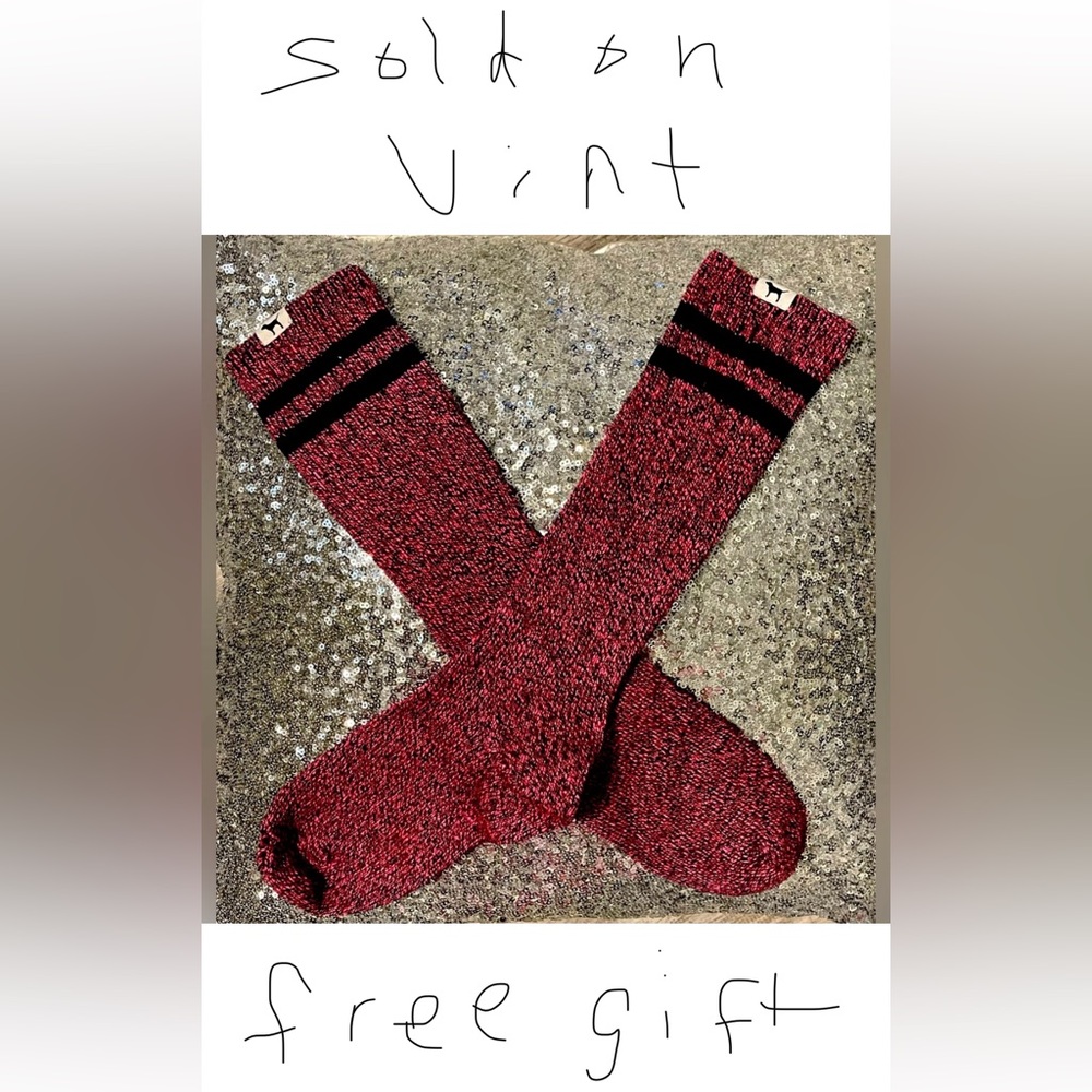 ✨Victoria Secret Pink Neon Pink & Black Speckled Socks NWD🤑FINAL PRICE